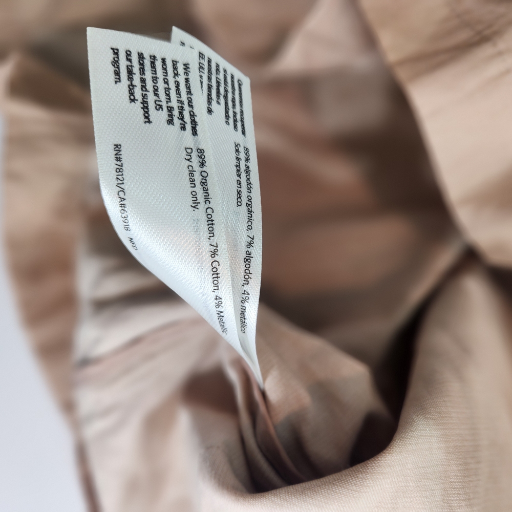 Eileen Fisher Women's Size L Oversized jacket Tan Organic Cotton Blend 01 - Picture 13 of 14